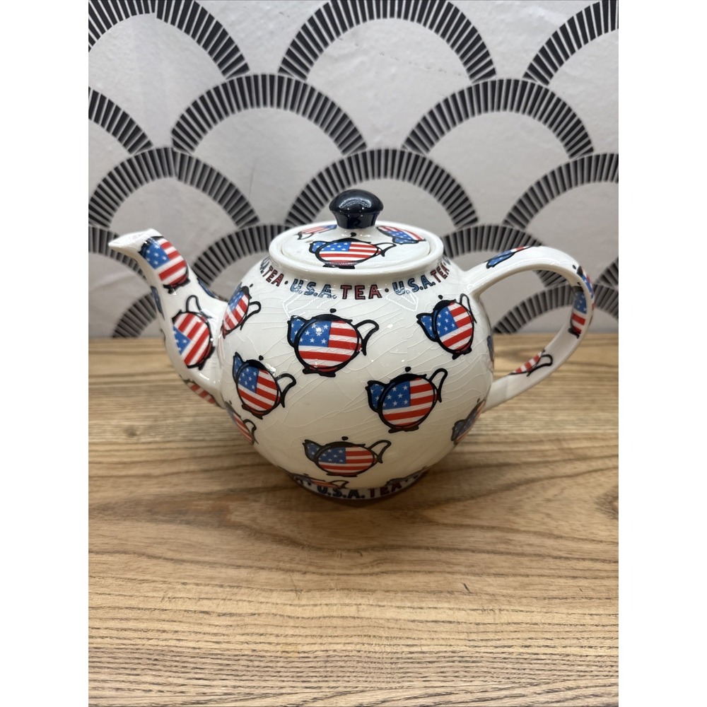 RARE! PAUL CARDEW DESIGN U.S.A.‎ Flag America TEA CLASSIC LARGE TEAPOT Kettle